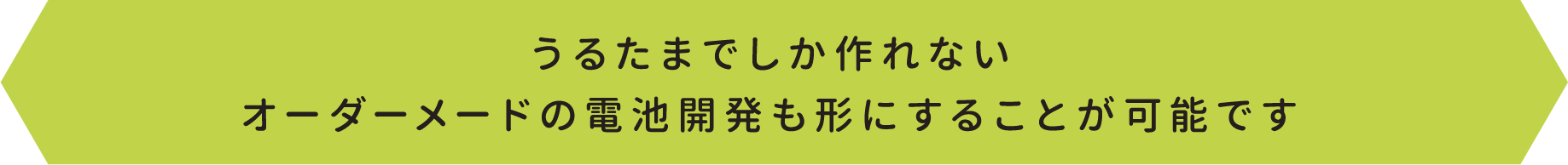 うるたまでしか作れないオーダーメードの電池開発も形にすることが可能です